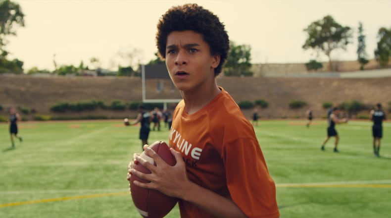 Jaden Michael as young Colin Kaepernick in episode 102 of "Colin in Black & White." Courtesy of Netflix © 2021