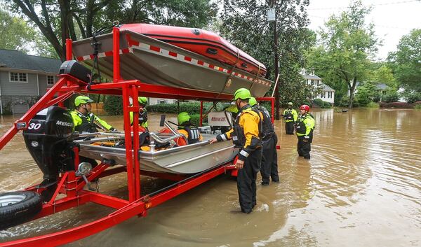 Atlanta fire rescue came to the aid of Hyde Manor residents Friday morning.