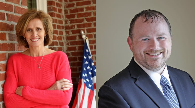 From left to right: Rob Madayag, Shelley O'Malley and Matt Harper are challenging incumbent Cobb School Board member David Banks in the May 19 Republican primary for the Post 5 seat