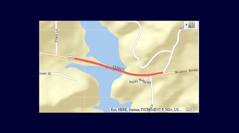 Traffic has shifted as part of a bridge replacement project on Browns Bridge Road (Ga. 369) at Two Mile Creek in eastern Forsyth County. GEORGIA DEPARTMENT OF TRANSPORTATION