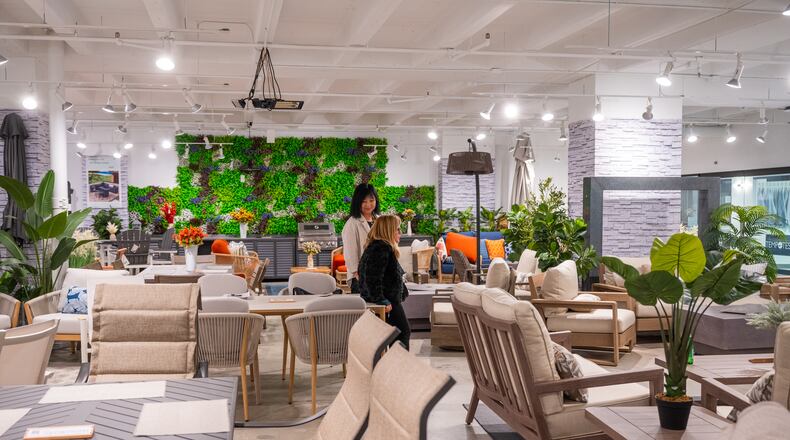 Quality Works showcases its blend of Scandinavian craftsmanship and Asian manufacturing expertise last month at AmericasMart’s Fall Market, highlighting timeless, mixed-material outdoor furniture. Founded in 2012, the company continues a six-generation legacy rooted in innovation, sustainability and community — from advanced in-house production to programs empowering local women artisans. (Courtesy of AndMore)