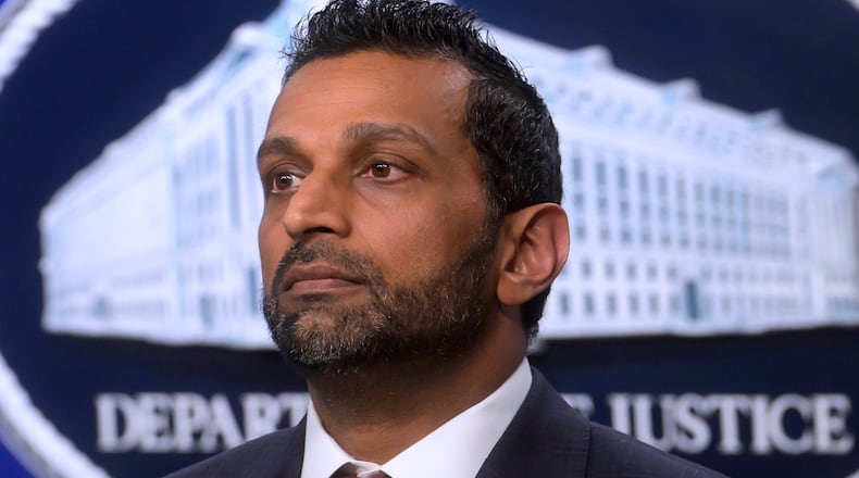 FBI Director Kash Patel attends a news conference at the Department of Justice, Wednesday, August 5, 2026 in Washington. (AP Photo/Rod Lamkey, Jr.)