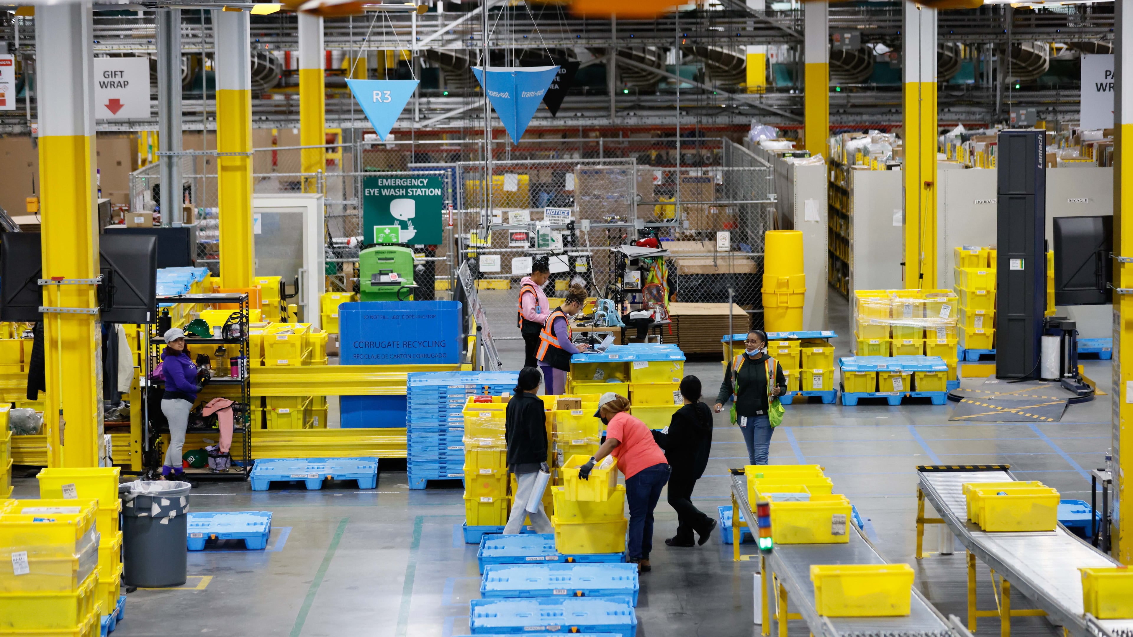 The Amazon distribution center in Stone Mountain is just one example of warehouse space in the Atlanta area. Real estate experts say Atlanta’s industrial market is currently a classic example of the “bullwhip effect.” (Miguel Martinez/AJC)