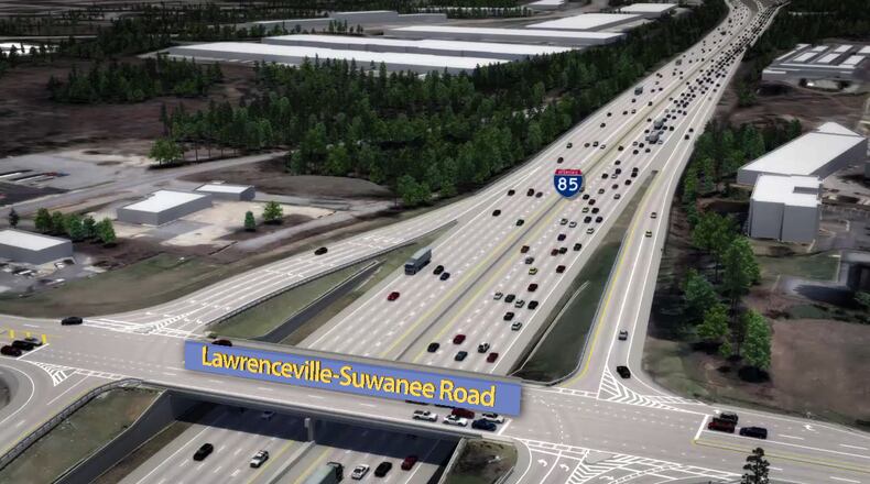 Construction on the I-85 Express lane extension will continue with traffic pacing. Courtesy Georgia DOT