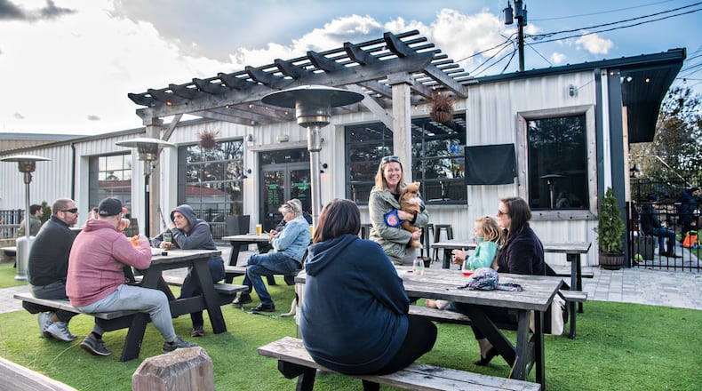 The outdoor spaces at Cultivation Brewery are favorites of the customers and owners alike. (Courtesy of Explore Gwinnett)