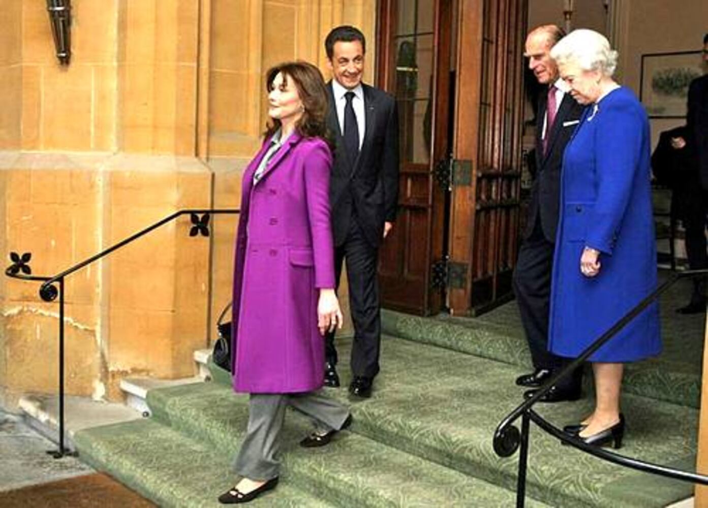 France's first lady makes a splash with Brits
