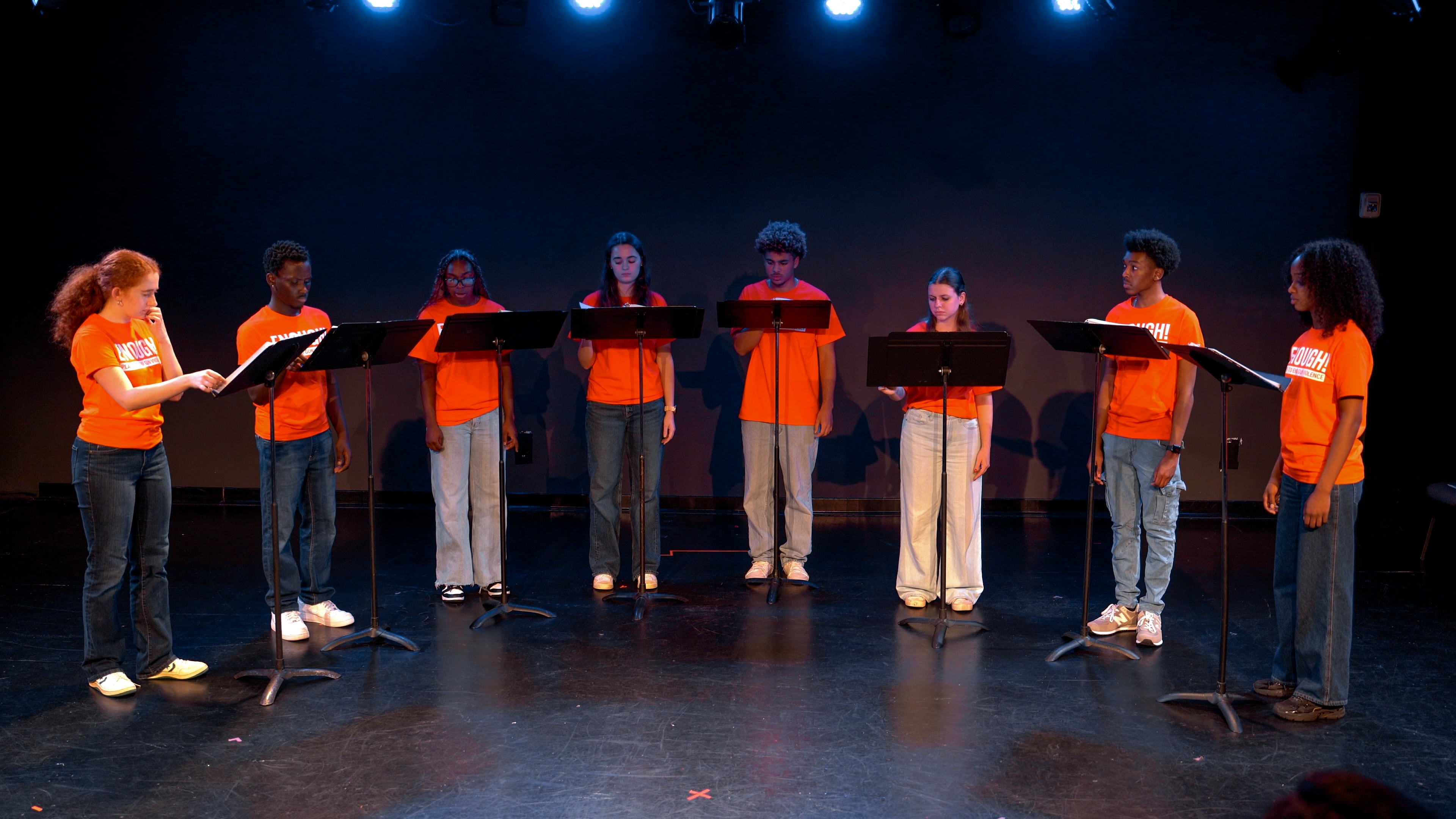 Enough! Plays to End Gun Violence held a nationwide reading of six plays written by teens about gun violence. Atlanta's Alliance Theatre participated, hosting a staged reading in its black box theater on Monday. (Courtesy of Alliance Theatre)