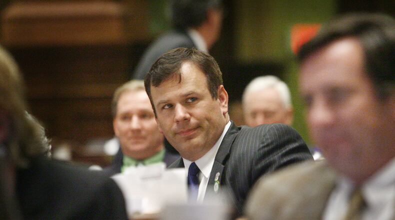 Georiga Subsequent Injury Trust Fund Director Mike Coan, a former state lawmaker, is being sued by a former employee who says Coan violated his privacy by listening in a conversation the employee was having with his wife after he accidentally pocket-dialed Coan. The employee lost his job based on what was said in that conversation. Photo by Kimberly Smith / ksmith@ajc.com