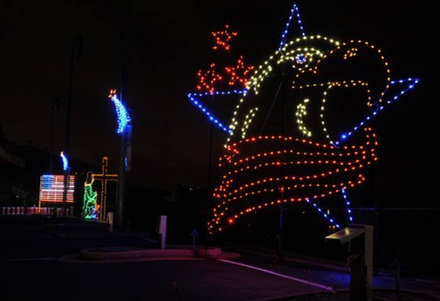 Holiday lights at Atlanta Motor Speedway