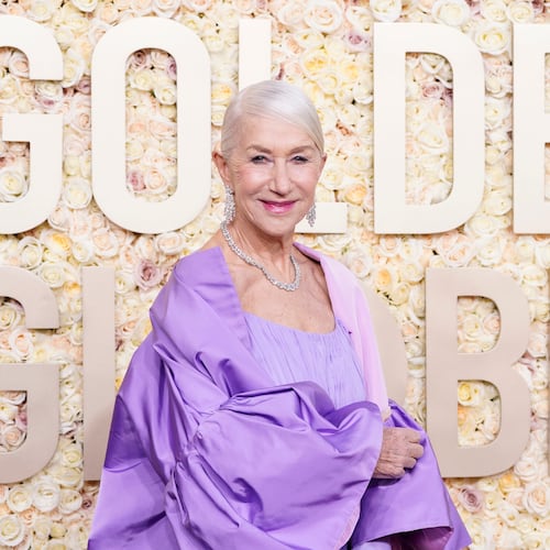 FILE -Helen Mirren arrives at the 81st Golden Globe Awards on Sunday, Jan. 7, 2024, at the Beverly Hilton in Beverly Hills, Calif. (Photo by Jordan Strauss/Invision/AP, File)