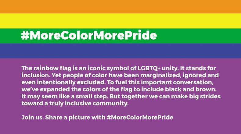 The redesigned flag in Philadelphia adds the colors brown and black to be more inclusive.