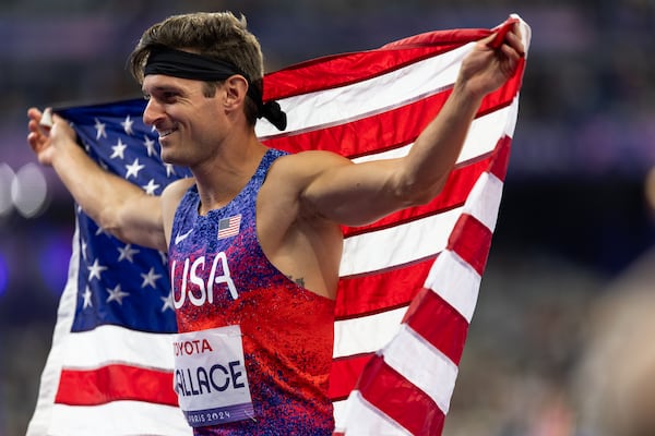 Jarryd Wallace competes at the Paralympic Games in Paris in 2024. (Photo by Joe Kusumoto/courtesy of Jarryd Wallace)