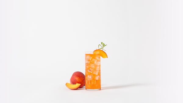 The Peach on the Pitch might just be Atlanta's next signature cocktail. The drink features a peach syrup made with Pearson Farm peaches. (Courtesy of Pearson Farm)