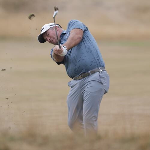 Ryan Fox of New Zealand plays a shot from the 11th fairway during the third day of the British Open Golf championships at Royal Birkdale golf club, in Southport, England, Saturday, July 18, 2026. (AP Photo/Peter Morrison)
