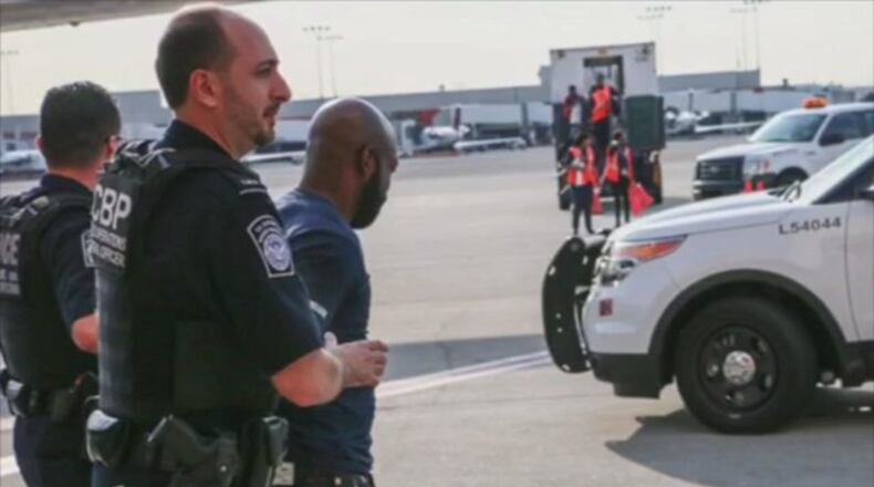 Charles Hamilton was arrested Saturday after arriving back in Atlanta from the Dominican Republic. (Credit: Channel 2 Action News)