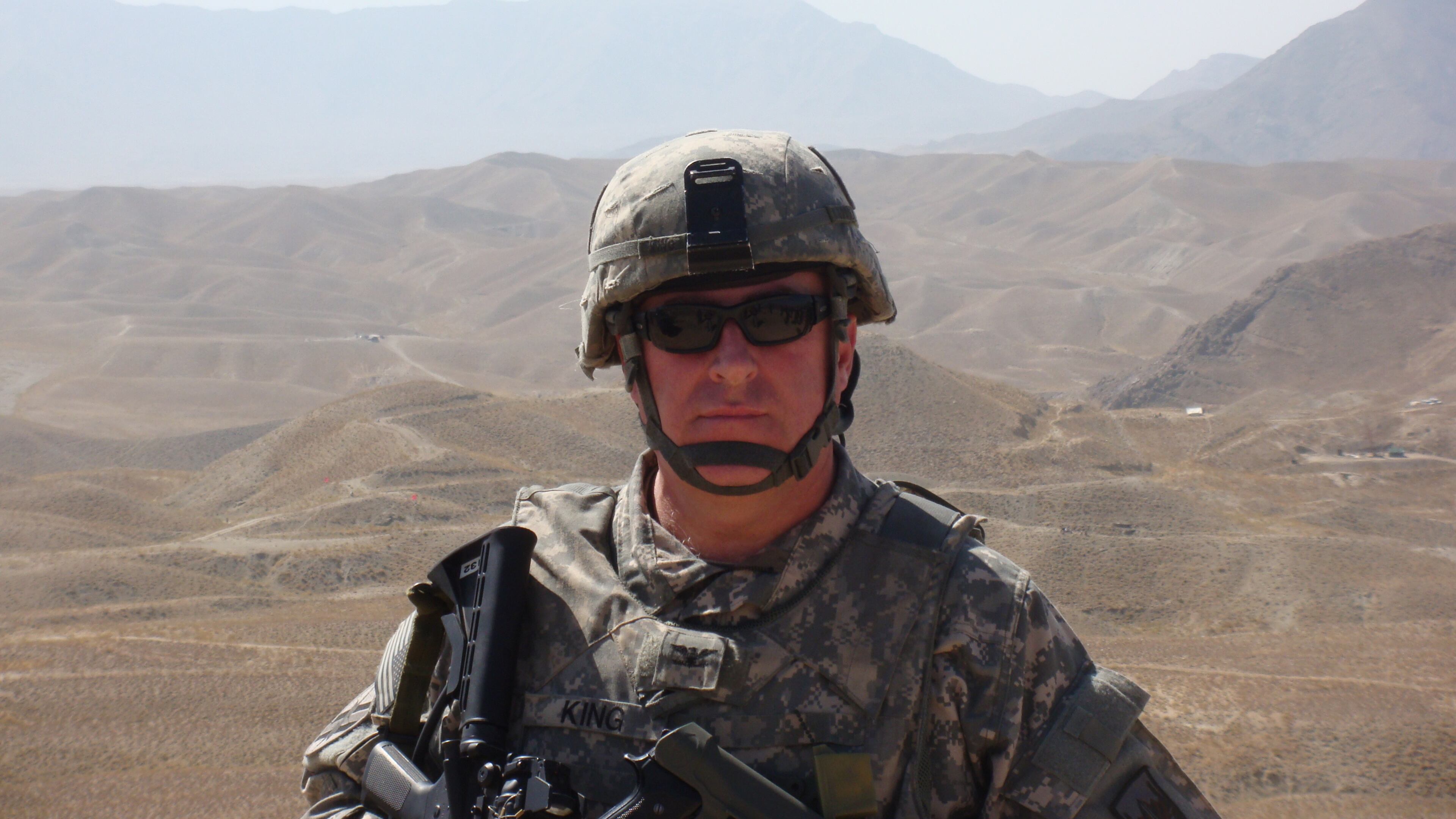 John King, pictured here in the northern Afghanistan city of Kunduz in 2010, served as a senior military adviser to Afghanistan's Minister of the Interior. (Courtesy of Commissioner John King)