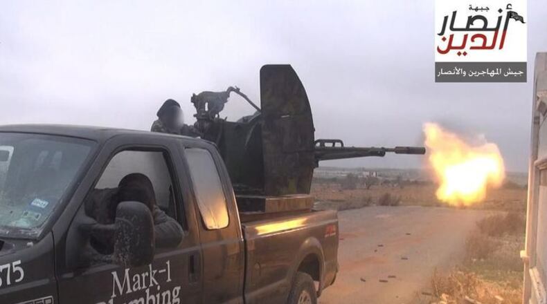 Texas City, Texas, plumber's truck used in battle in Syria