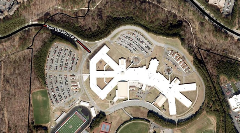 The city portion of Towne Lake Hills South Drive, the access to Woodstock High School and Woodstock Middle School, has been accepted as a city street by the Woodstock City Council. CITY OF WOODSTOCK