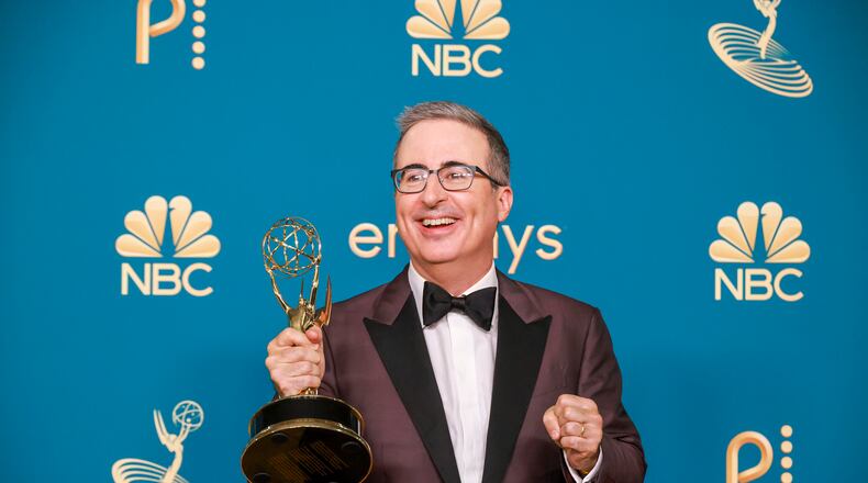 John Oliver at the 74th Primetime Emmy Awards at the Microsoft Theater on Sept. 12, 2022, in Los Angeles. (Allen J. Schaben/Los Angeles Times/TNS)