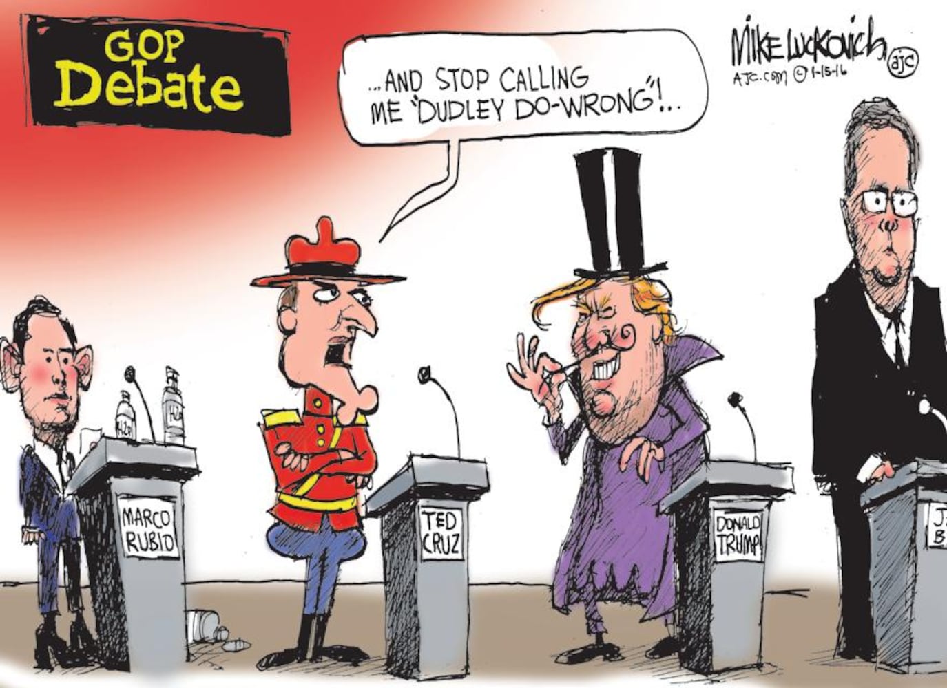 Luckovich draws Donald Trump