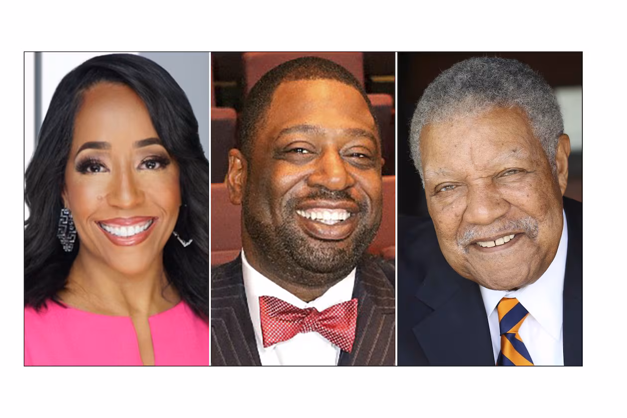 (From left) Fulton County Commissioners Mo Ivory and Marvin S. Arrington Jr. and Fulton County Chairman Robb Pitts. (AJC file photos)