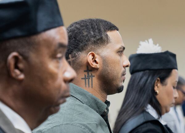 Tampa Bay Rays shortstop Wander Franco, center, reacts after hearing his sentence during his trial on charges of sexual abuse of a minor, alongside his lawyers Teodosio Jaquez, left, and Irina Ventura in Puerto Plata, Dominican Republic, Thursday, June 26, 2025. (AP Photo/Fran Afonso)