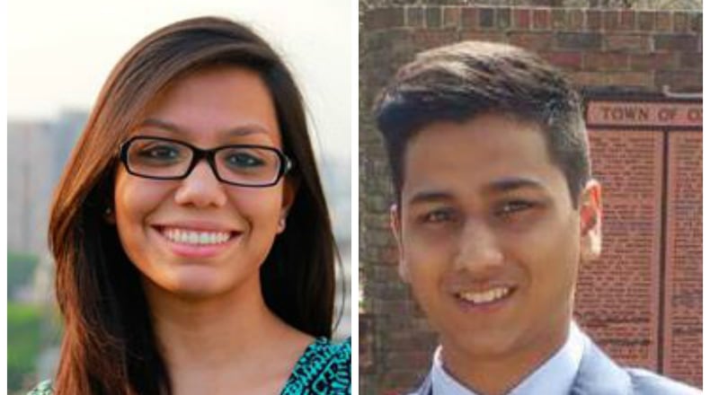 Abinta Kabir (left), an Emory student at Oxford College, was visiting family and friends when she was taken hostage and murdered by terrorists in the attack Friday, July 1, 2016, in Dhaka, Bangladesh. Faraaz Hossain (right), an Emory University student from Dhaka, was also killed by terrorists in the attack.