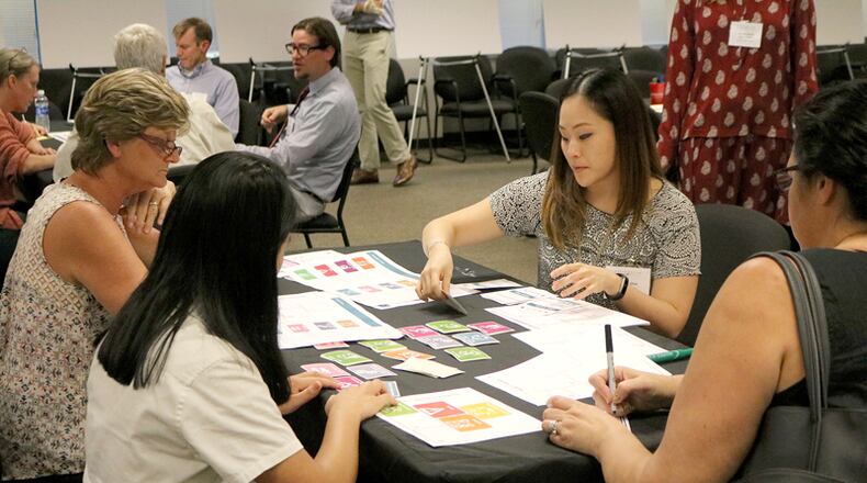 Area residents participate in a recent community meeting on the North Fulton Comprehensive Transportation Plan. CITY OF JOHNS CREEK