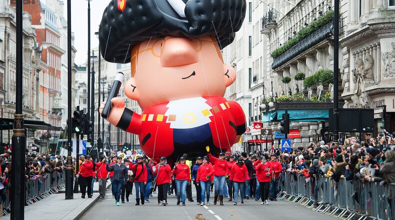 A float at the 2016 version of London's New Year's Day Parade. The marching band from Gwinnett County's Brookwood High School will participate this year.