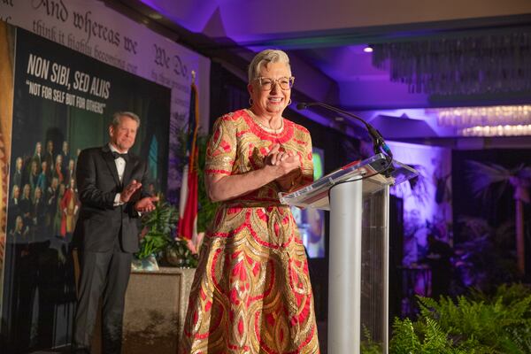 Carol Tome, CEO of UPS and a longtime Home Depot executive, was honored as a Georgia Trustee in a gala Saturday in Savannah. (John McKinnon/Georgia Historical Society)