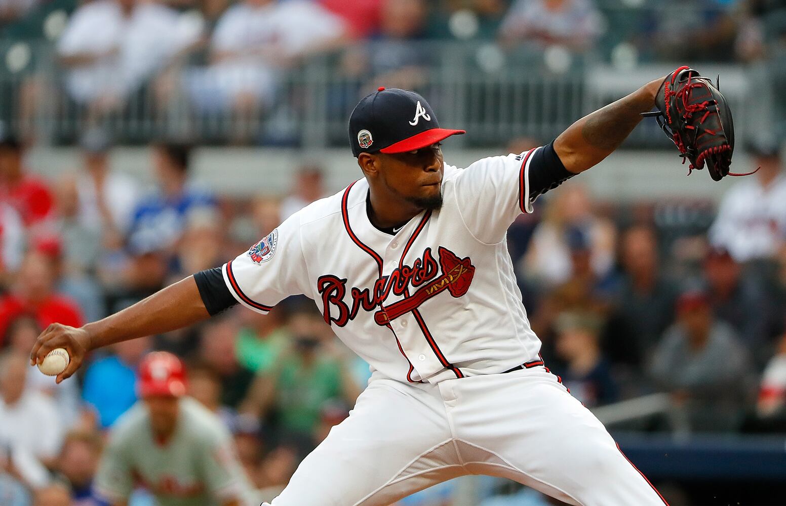 Photos: Braves’ Camargo suffers freak injury