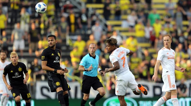 Atlanta United's Josef Martinez scored his MLS-leading 14th goal this season in the first half of Wednesday's game at Columbus. (Atlanta United)