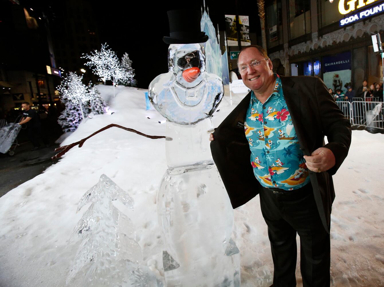 The premiere of "Frozen" in Hollywood