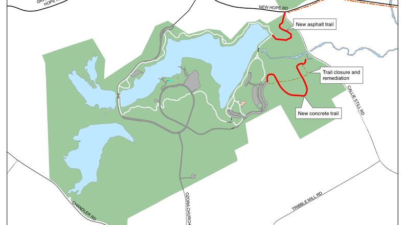 Two new trails have been approved for Tribble Mill Park