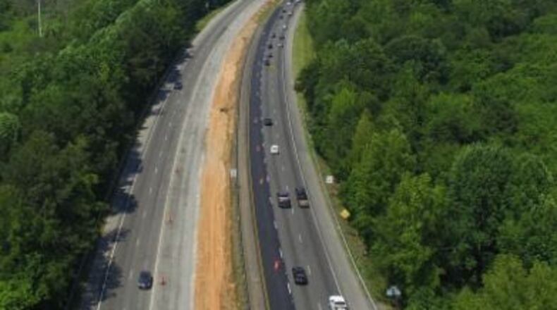 Ga. 400 northbound in Forsyth County has now been widened along the entire 14-mile stretch of the project