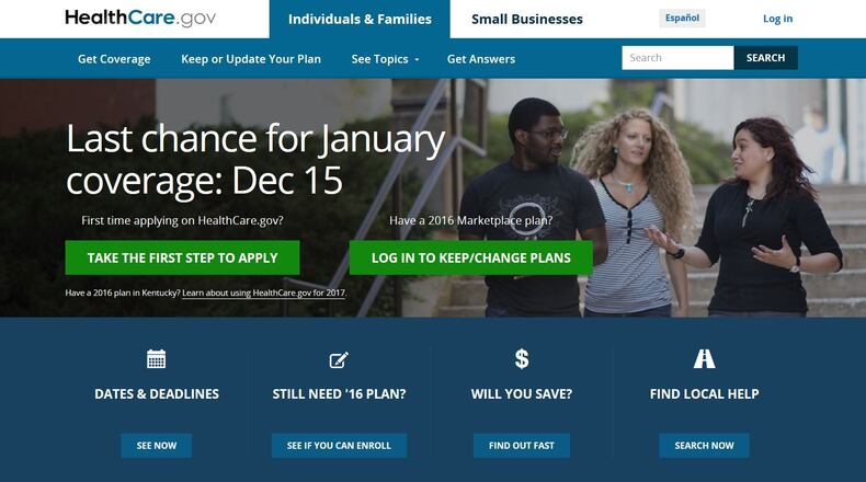 More than 480,000 Georgians have chosen Obamacare insurance plans for 2017 so far. Open enrollment ends Jan. 31.