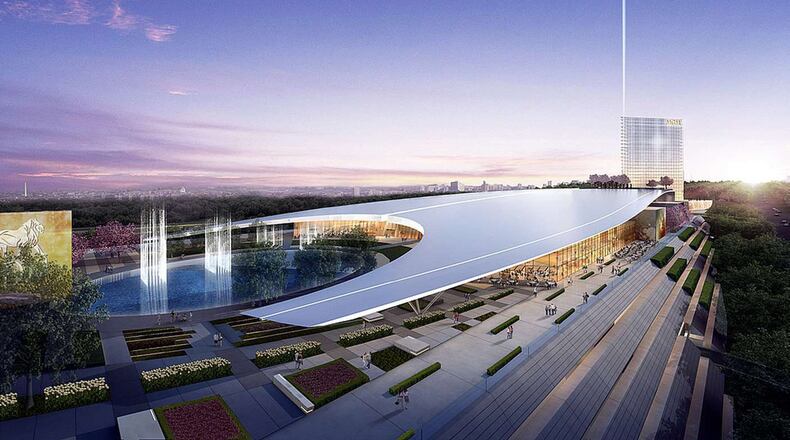 The current Georgia legislation allowing two casinos — one in metro Atlanta — would require private investment of at least $2 billion. Here, the $1.4 billion MGM National Harbor casino resort in Maryland is shown in an artist’s rendering. Casinos already operate in 42 states.