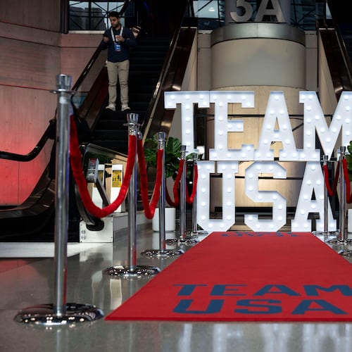 A general view shows Team USA Media Summit, on Wednesday, Oct. 29, 2025, in New York. (AP Photo/Yuki Iwamura)