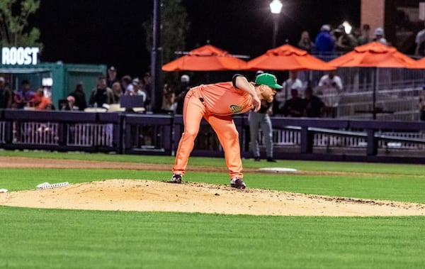 Craig Kimbrel on the mound for the Double-A Columbus Clingstones.