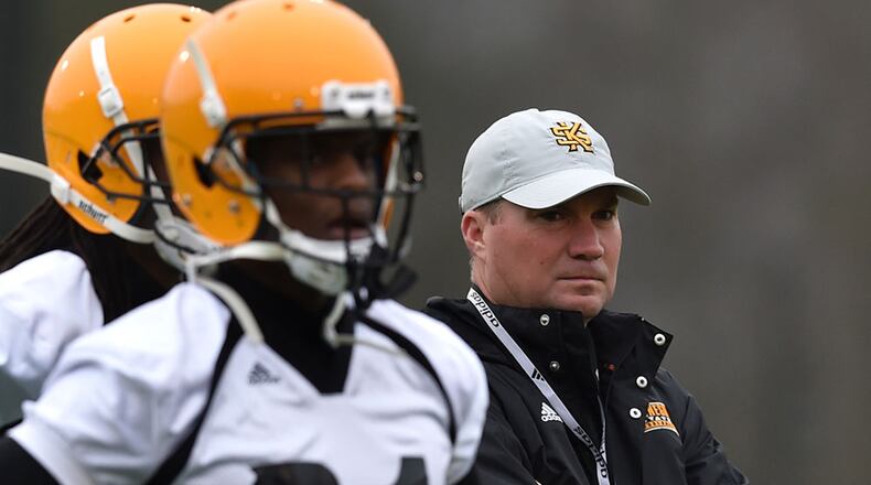 Kennesaw State coach Brian Bohannon will oversee the team's first scrimmage.