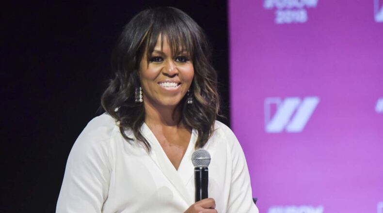 Former first lady Michelle Obama speaks on stage at The United State of Women Summit 2018 - Day 1 on May 5, 2018 in Los Angeles, California.