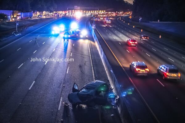 The shutdown caused miles of backups on the Perimeter during the Friday morning commute.