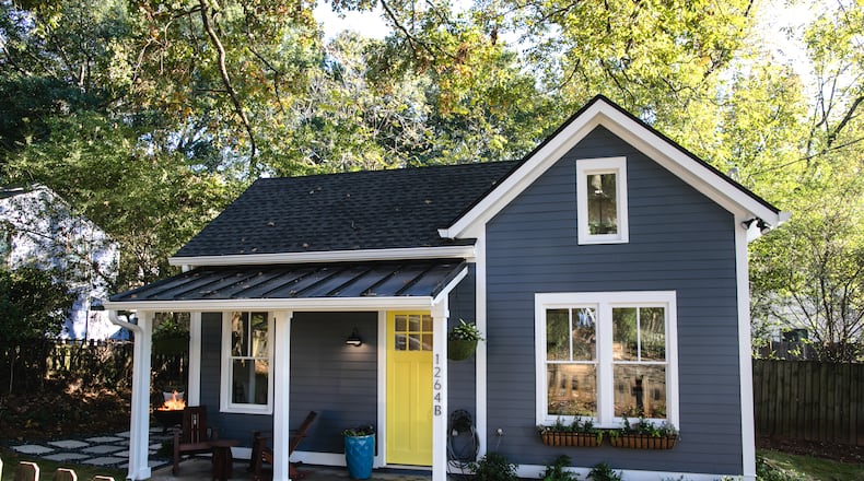 An accessory dwelling unit offers revenue for homeowners while providing affordable housing for renters. Molly Gunn and her husband, Nick Rutherford, former owners of Porter Beer Bar, built their first ADU at their rental property in Atlanta's Chosewood Park neighborhood last year. They are in the process of building two more at additional rental properties. (COURTESY OF ATL ADU CO.)