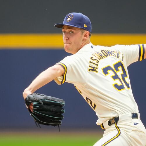 Milwaukee Brewers pitcher Jacob Misiorowski throws during the first inning of a baseball game against the St. Louis Cardinals Monday, May 25, 2026, in Milwaukee. (AP Photo/Kayla Wolf)