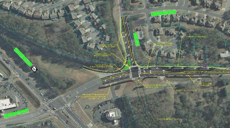 Construction is beginning at the intersection of Medlock Bridge Road at Bush Road in Peachtree Corners. (Courtesy City of Peachtree Corners)