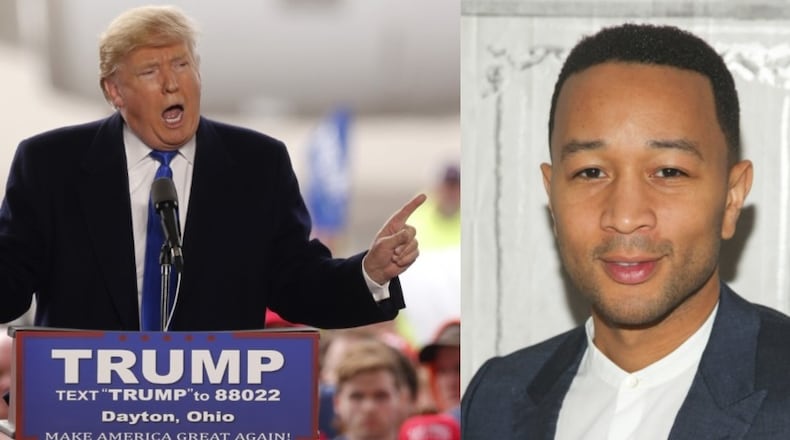 Singer John Legend called Republican presidential candidate Donald Trump racist. (Images: Associated Press)