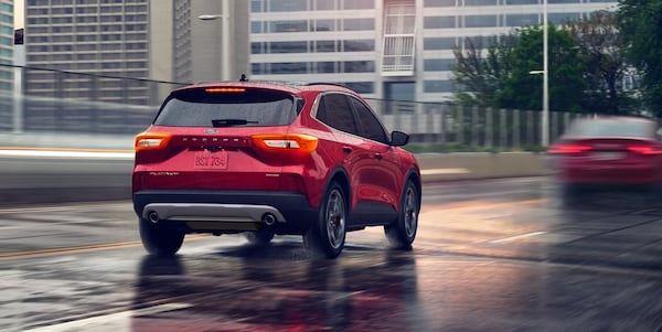 Ford offers its Escape in gas, hybrid (shown here) and plug-in hybrid powertrains. (Courtesy of Ford)