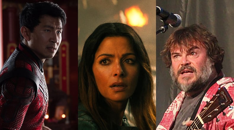 Simu Liu is in Amazon Prime action comedy "Grand Theft Lotto," Sarah Shahi is in an ABC pilot "Judgement" and Jack Black is in the new Farrelly Brothers film "Dear Santa." PUBLICITY PHOTOS/AJC FILE PHOTO