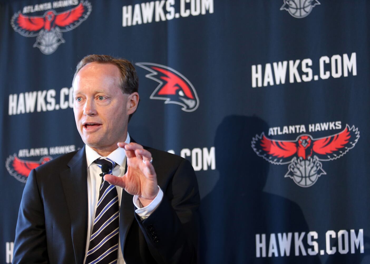 Mike Budenholzer meets the press at Philips Arena news conference