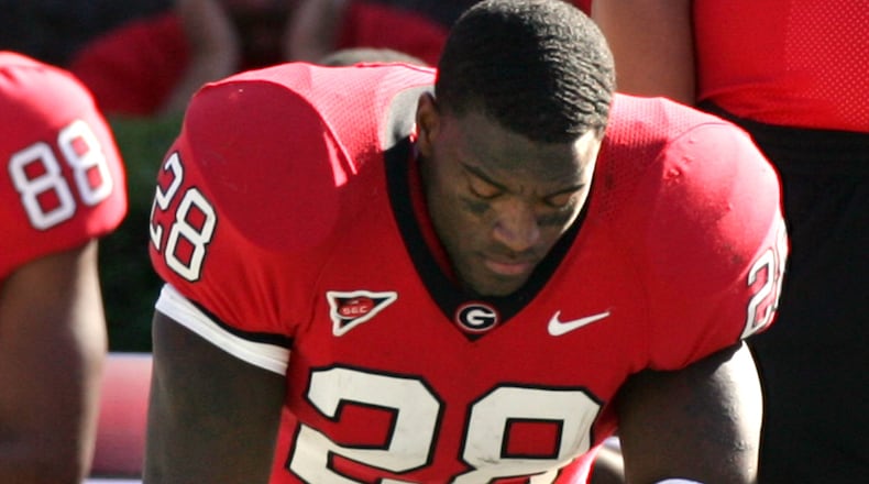 Running back Danny Ware played briefly for the Georgia Bulldogs.